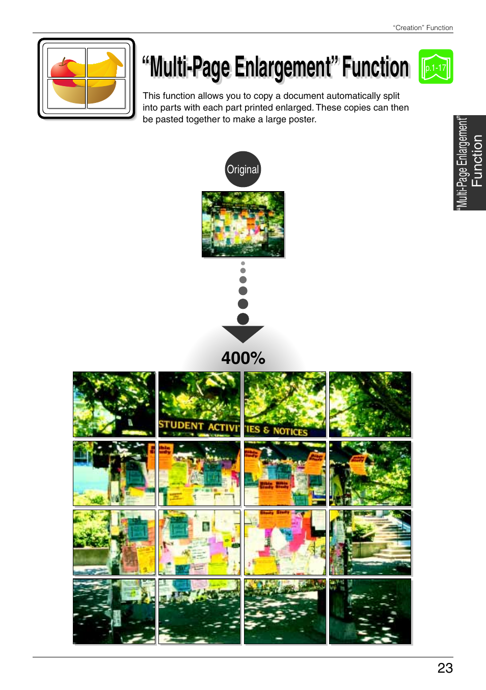 Multi-page enlargement” function | Kyocera KM-C3130 User Manual | Page 28 / 75