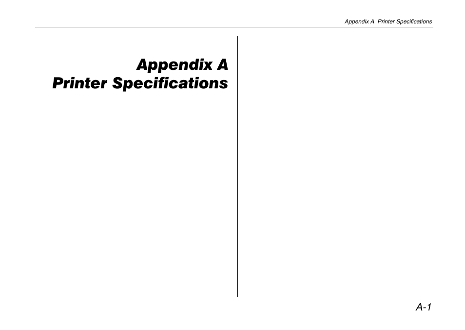 Appendix a printer specifications | Kyocera FS-680 User Manual | Page 104 / 141