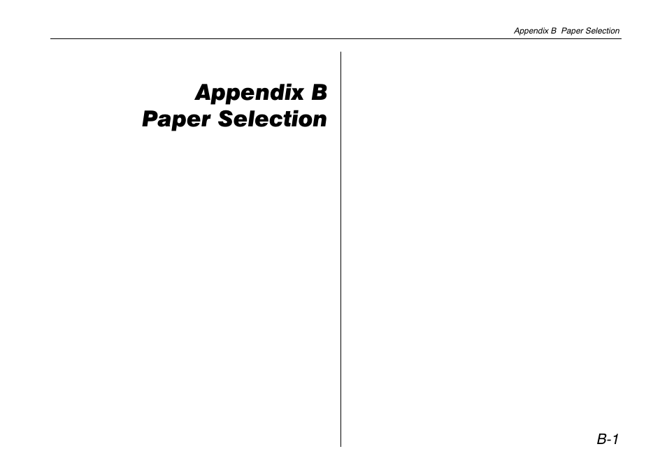 Appendix b paper selection | Kyocera FS-680 User Manual | Page 107 / 141