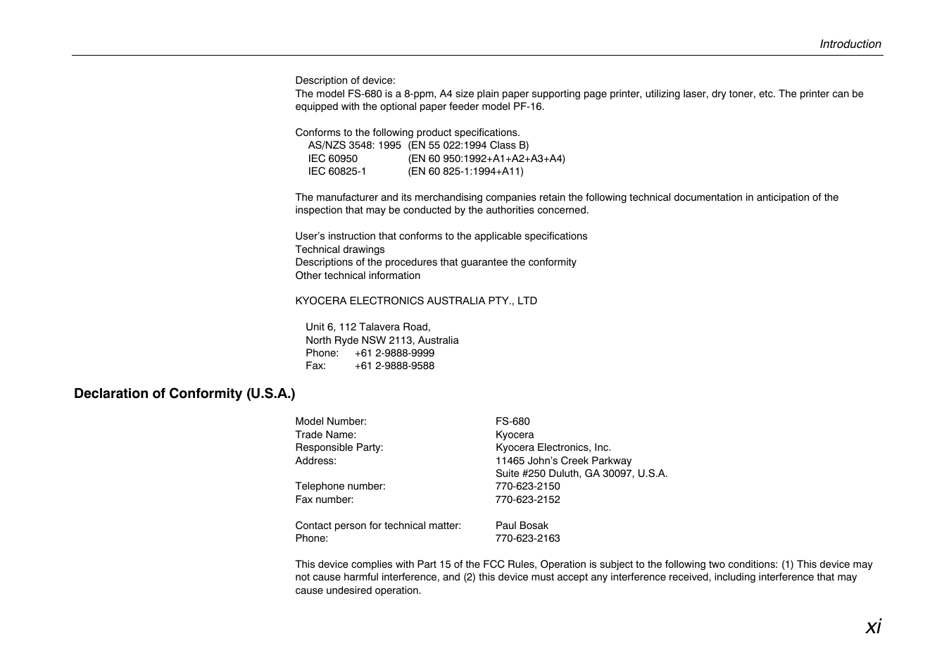 Kyocera FS-680 User Manual | Page 12 / 141