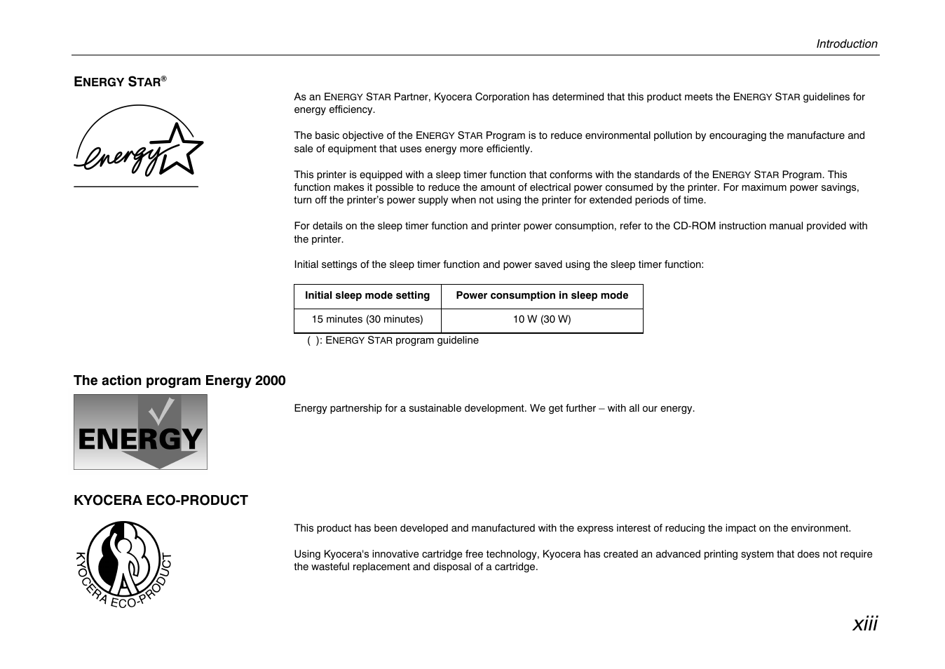 Xiii | Kyocera FS-680 User Manual | Page 14 / 141