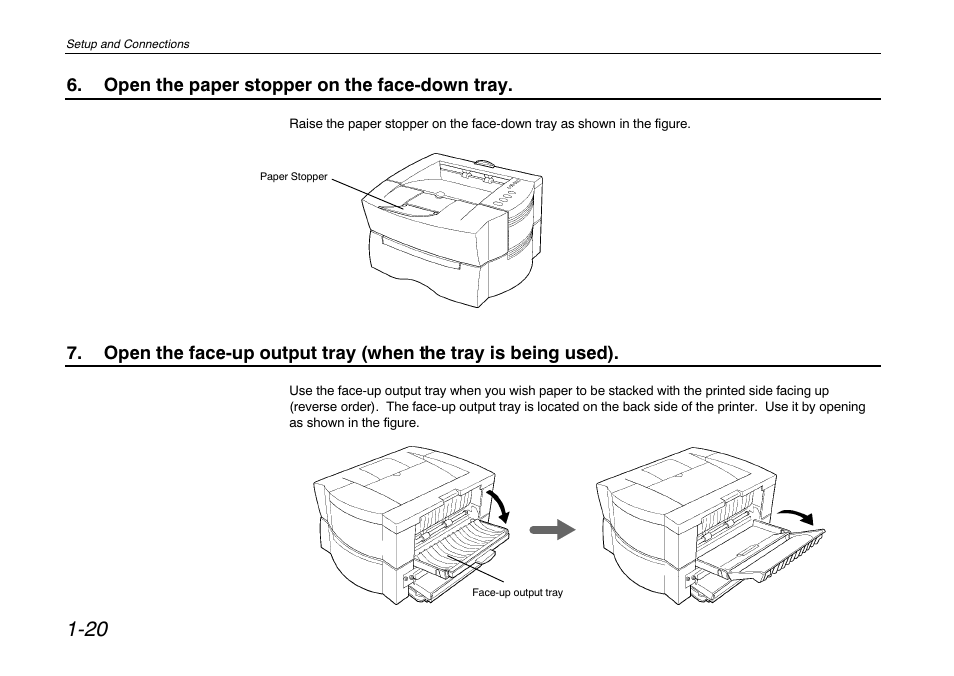 Open the paper stopper on the face-down tray | Kyocera FS-680 User Manual | Page 39 / 141