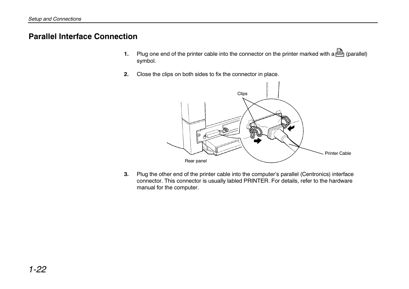 Parallel interface connection | Kyocera FS-680 User Manual | Page 41 / 141