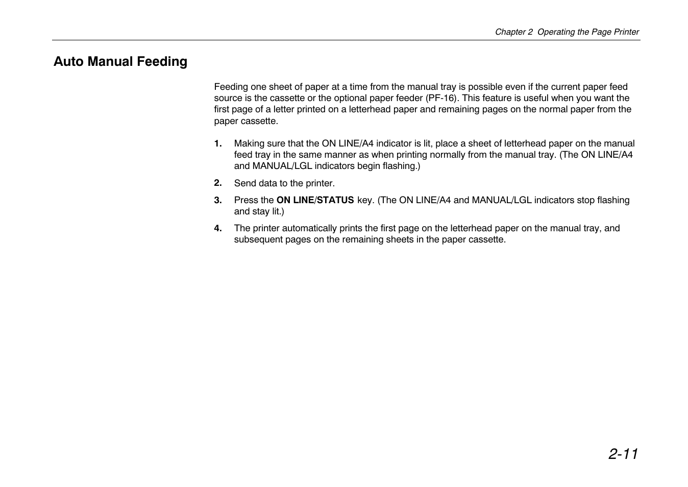 Auto manual feeding | Kyocera FS-680 User Manual | Page 69 / 141