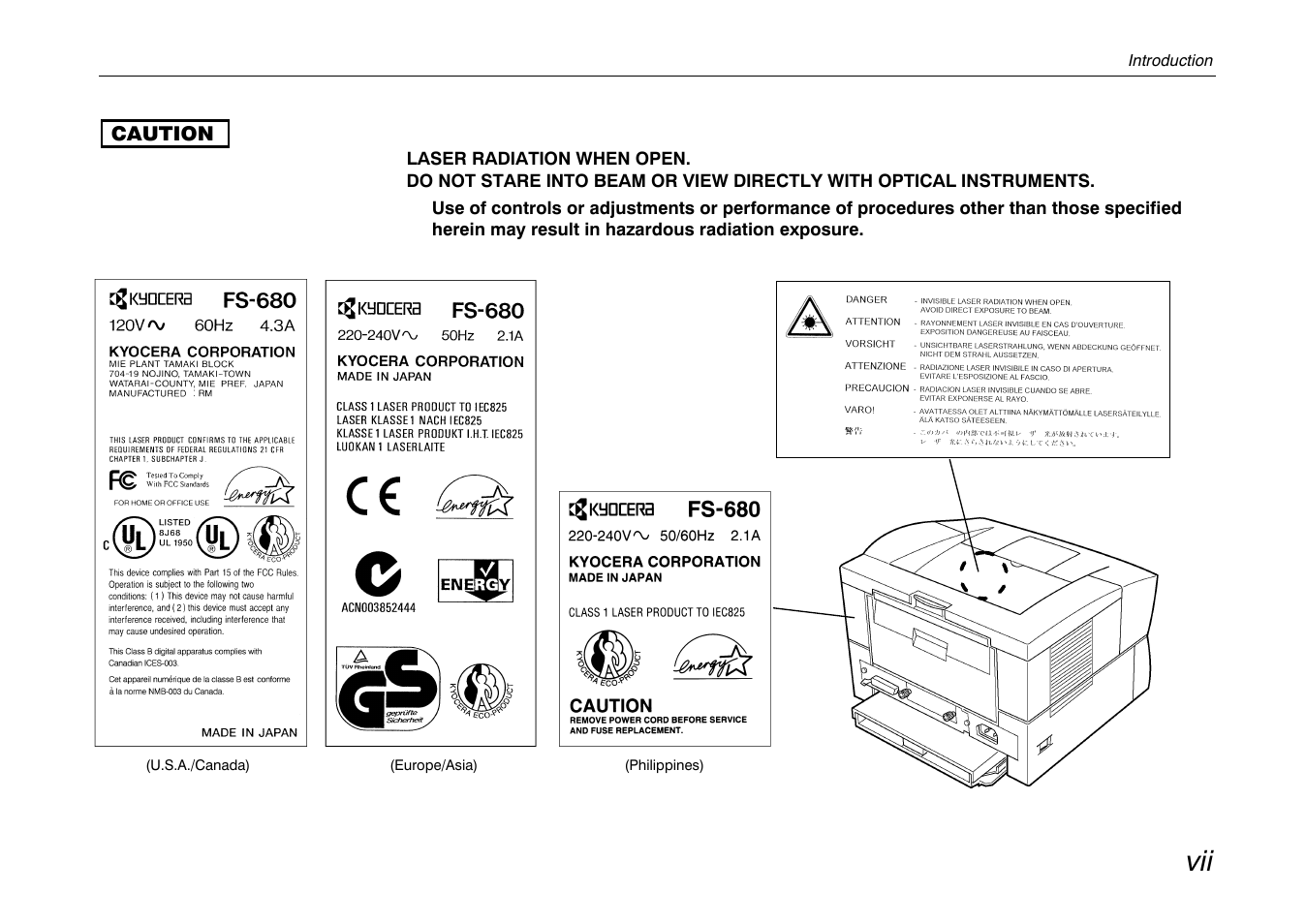 Kyocera FS-680 User Manual | Page 8 / 141