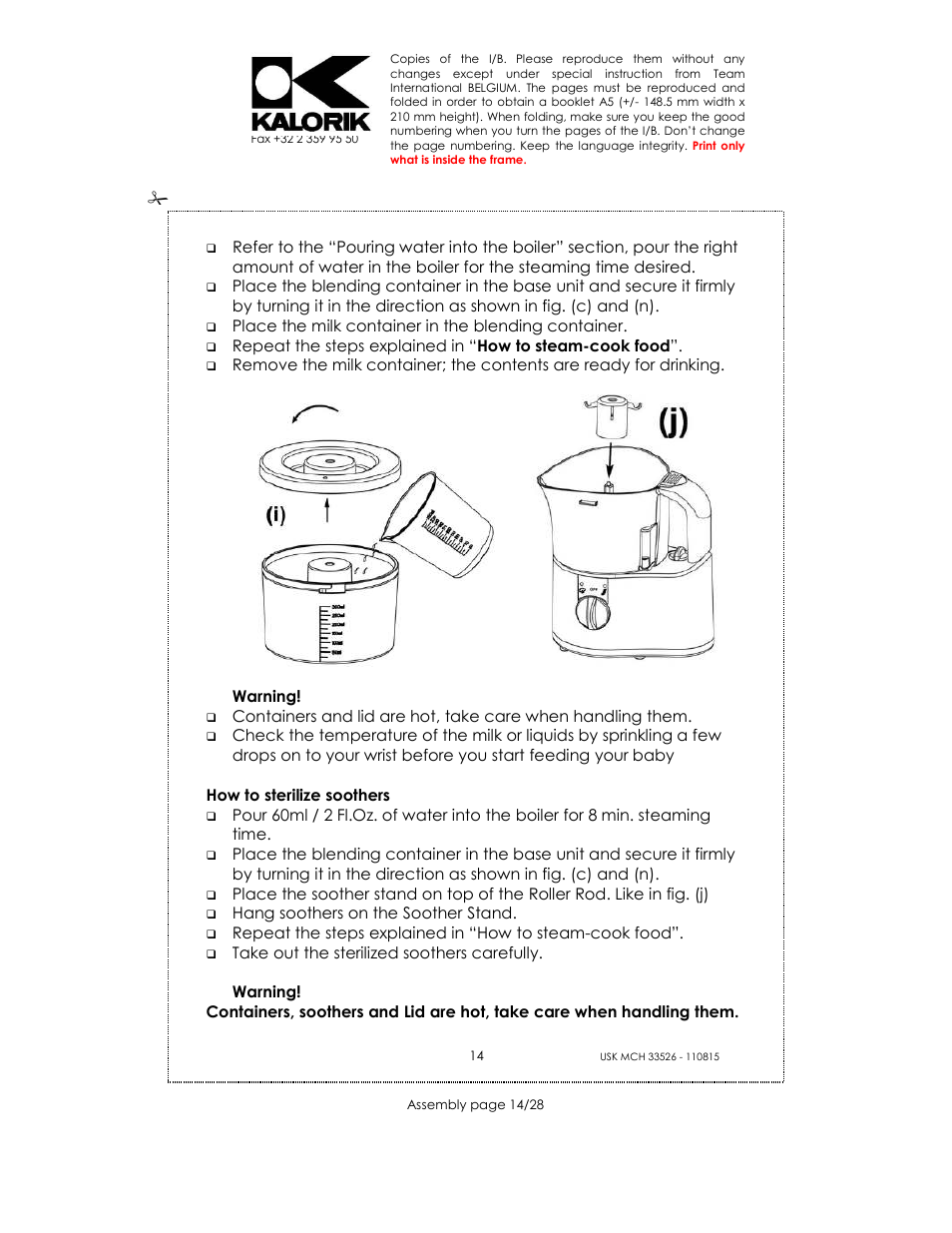 Kalorik USK MCH 33526 User Manual | Page 14 / 28