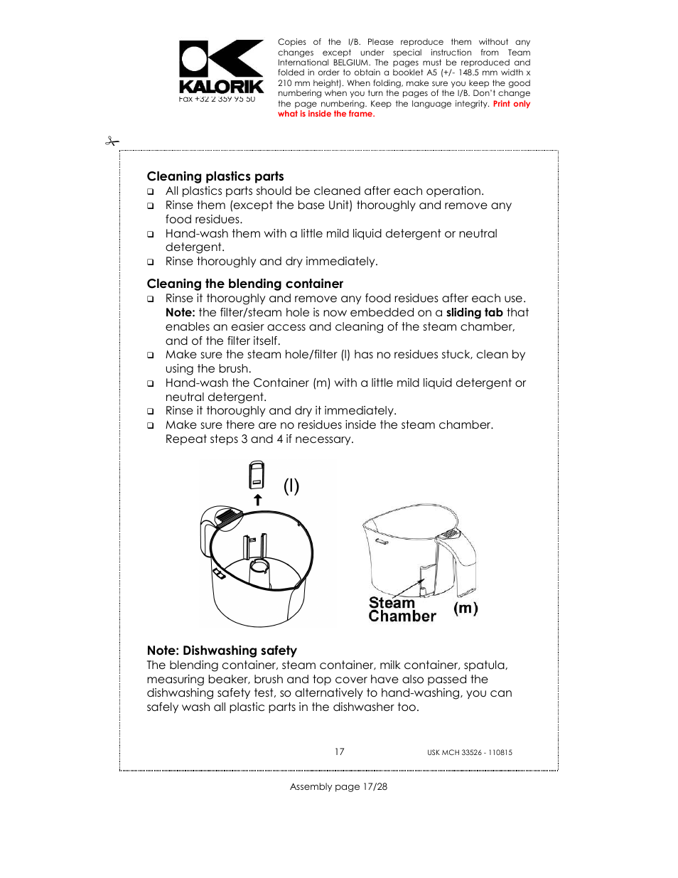 Kalorik USK MCH 33526 User Manual | Page 17 / 28