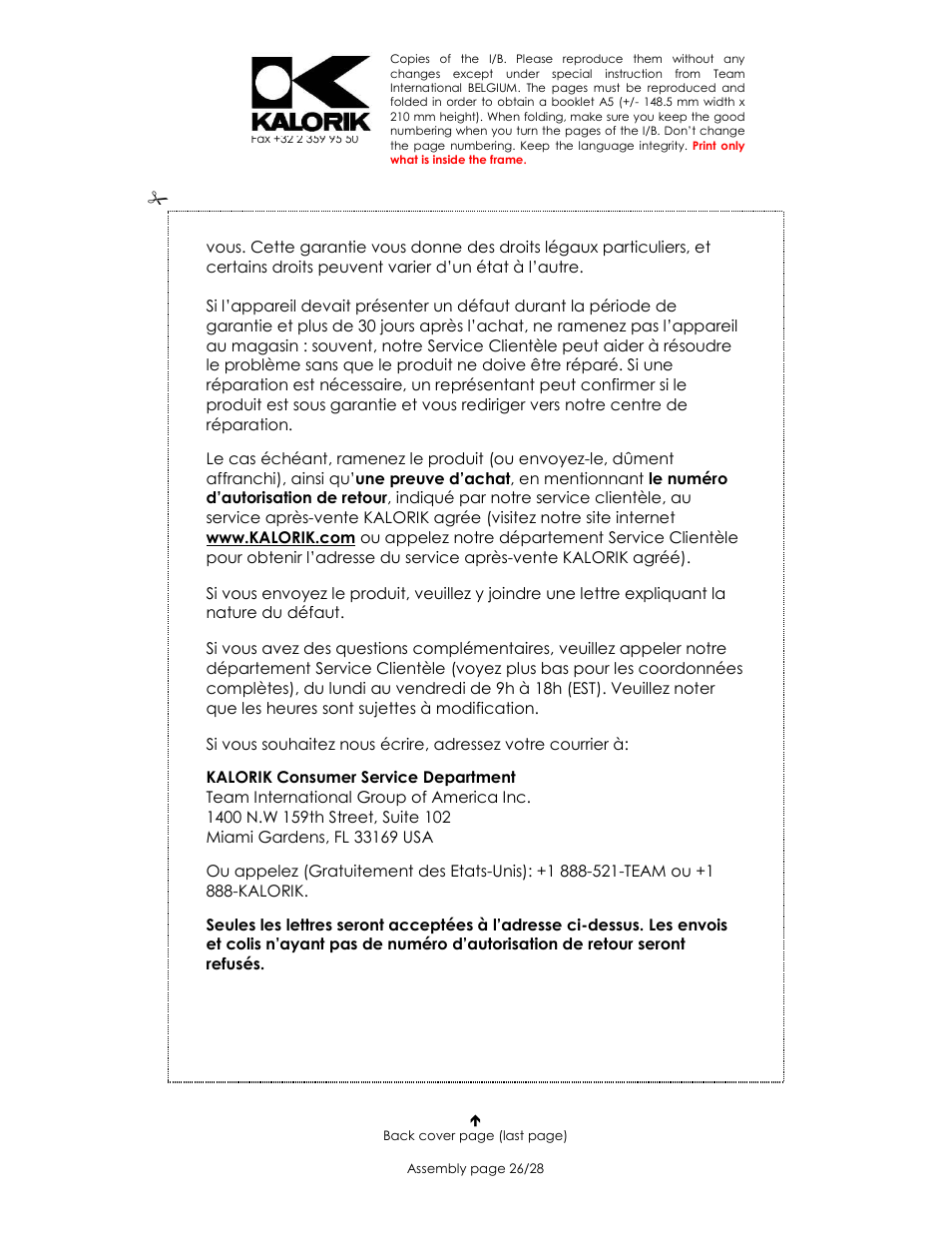 Kalorik USK MCH 33526 User Manual | Page 26 / 28