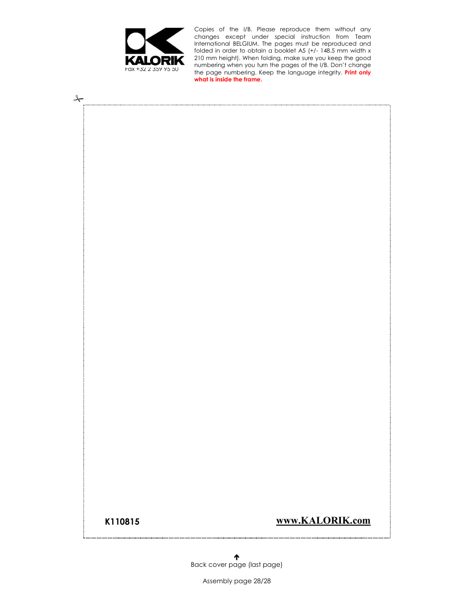 Kalorik USK MCH 33526 User Manual | Page 28 / 28