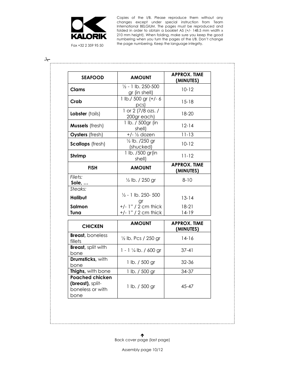 Kalorik USK DG 1 User Manual | Page 10 / 12