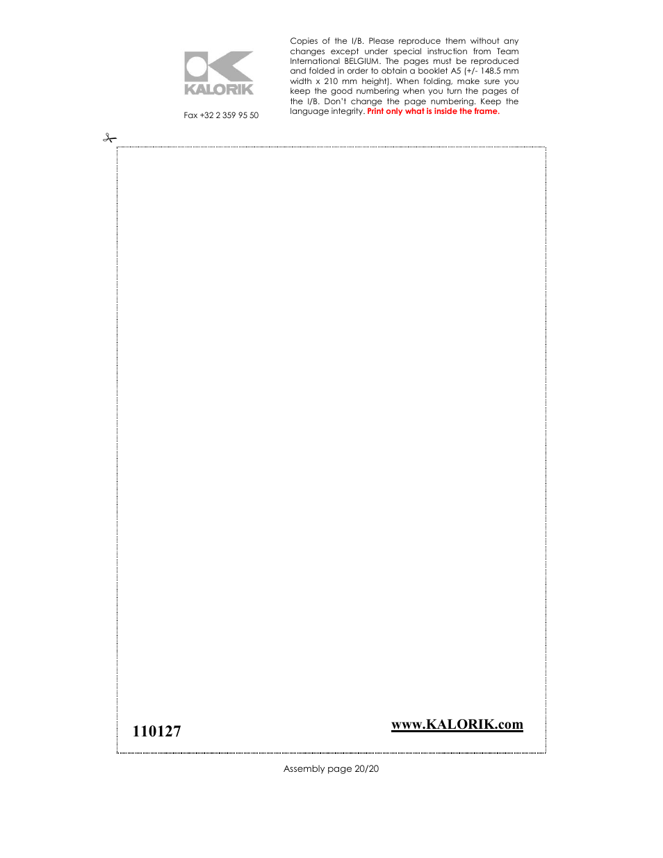 Kalorik USK DA 31750 User Manual | Page 20 / 20