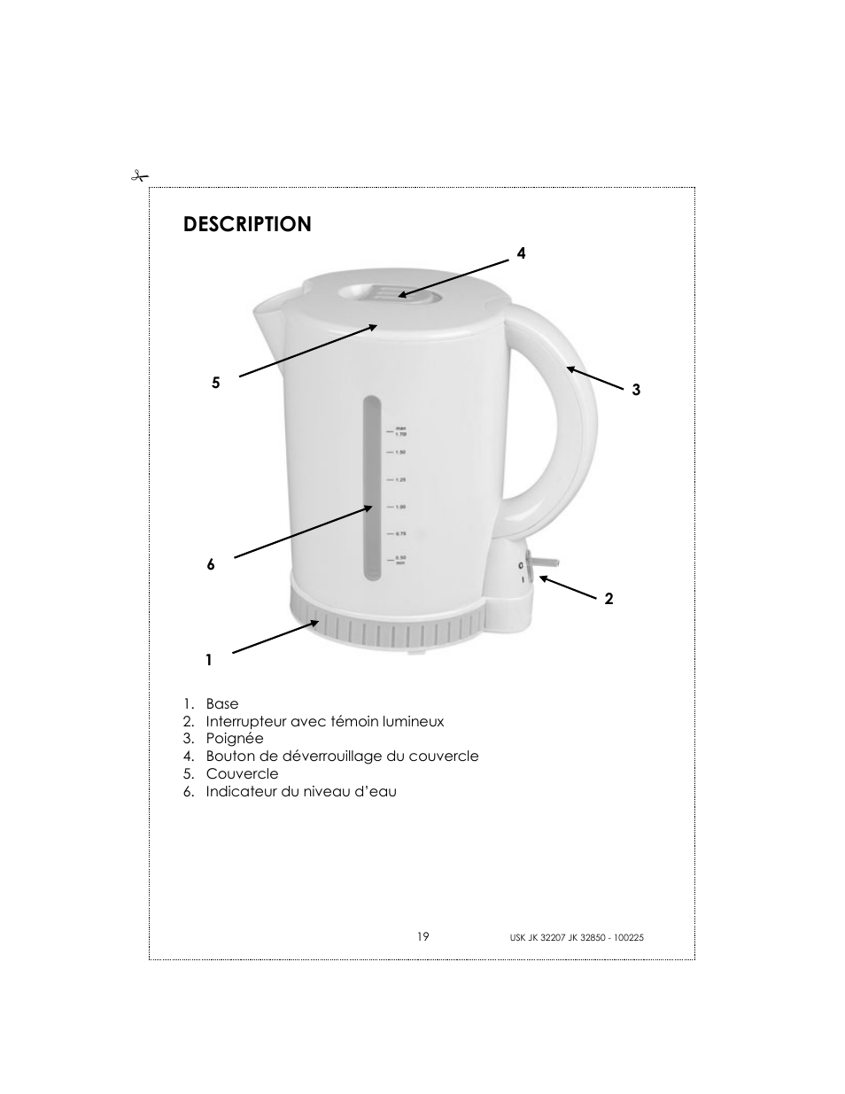 Description | Kalorik USK JK 32207 User Manual | Page 19 / 24