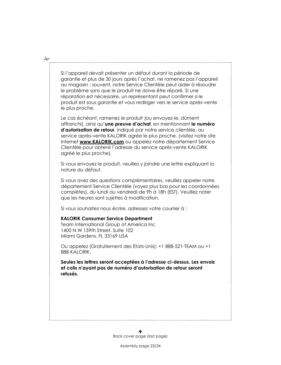 Kalorik USK JK 32207 User Manual | Page 23 / 24