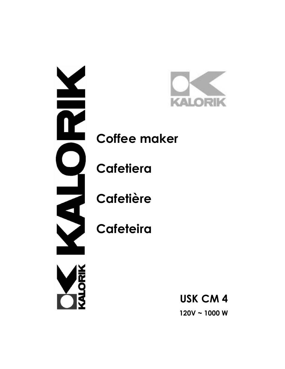 Kalorik USK CM 4 User Manual | 24 pages