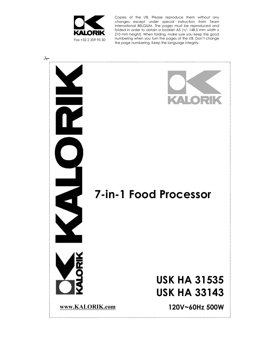 Kalorik USK HA 33143 User Manual | 17 pages