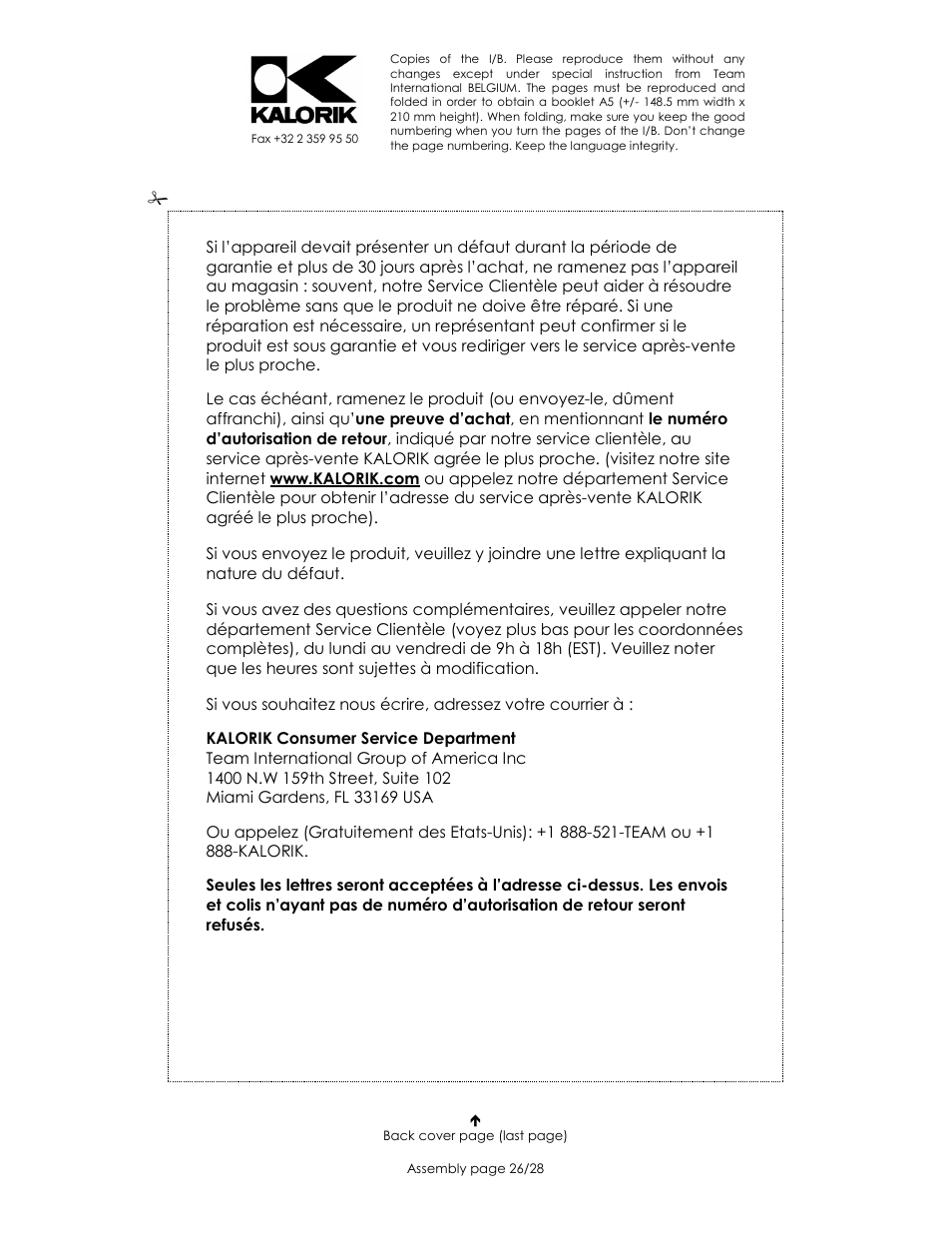 Kalorik USK JK 28345 User Manual | Page 26 / 28