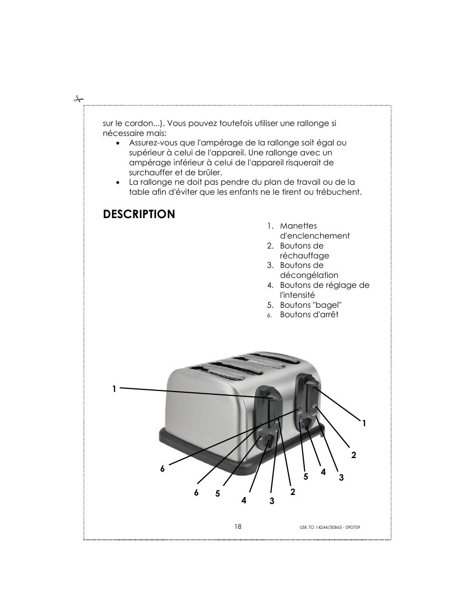 Description | Kalorik USK TO 14244 User Manual | Page 18 / 32