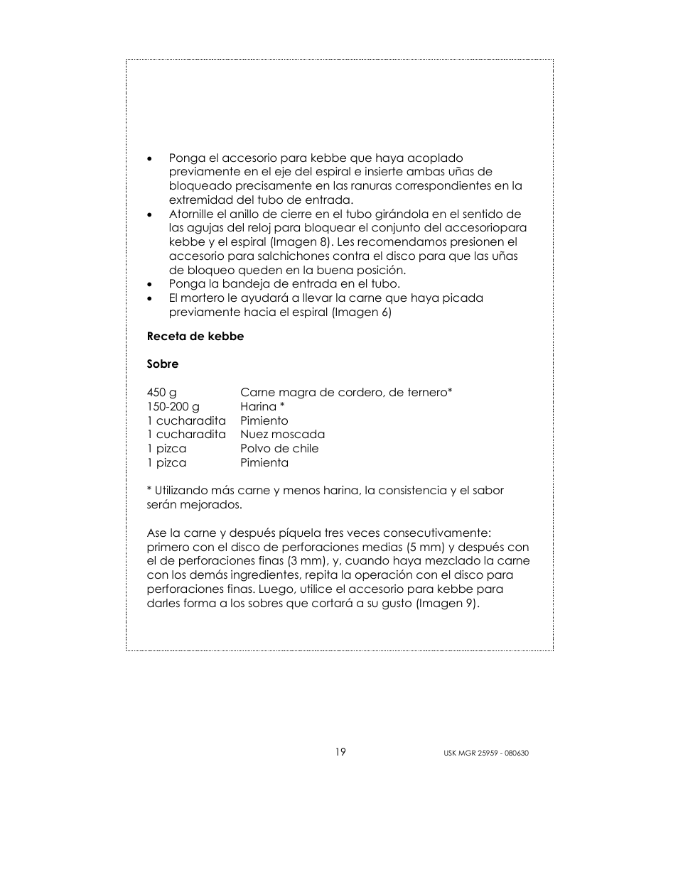 Kalorik USK MGR 25959 User Manual | Page 19 / 24