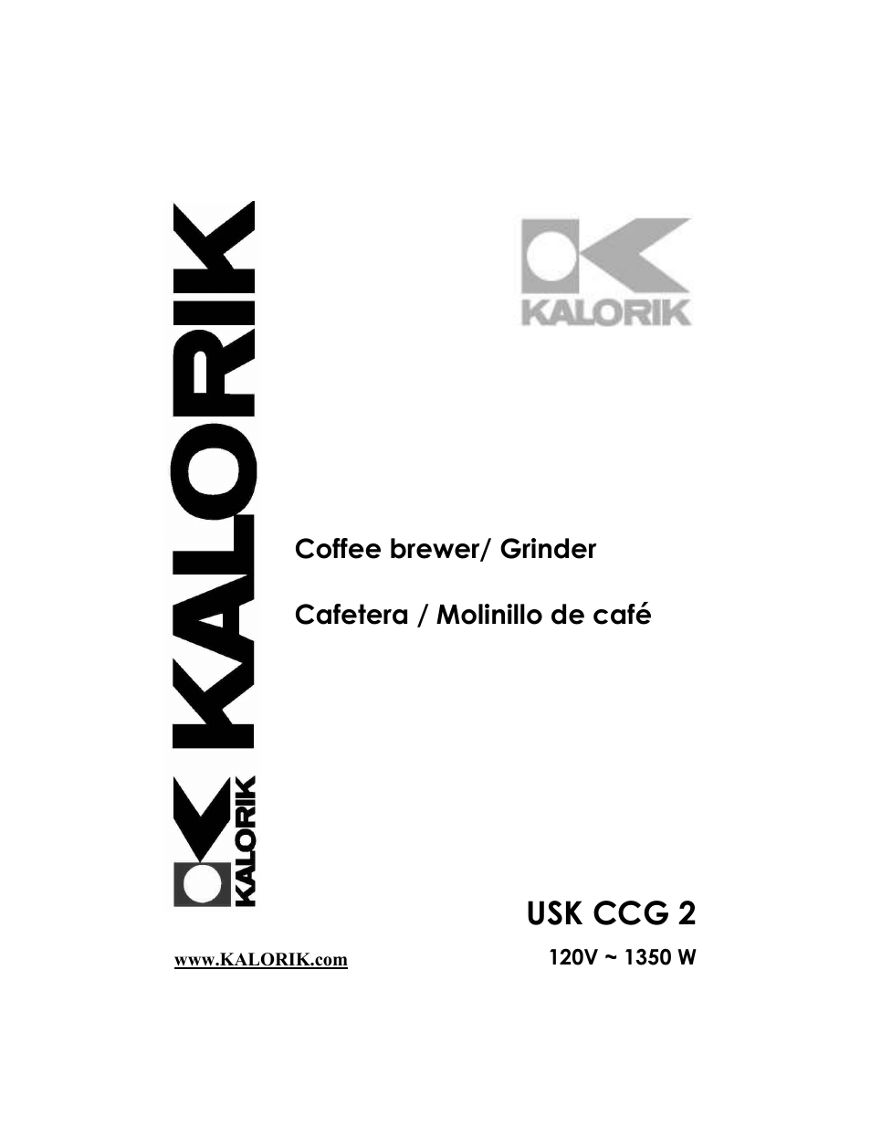 Kalorik USK CCG 2 User Manual | 20 pages