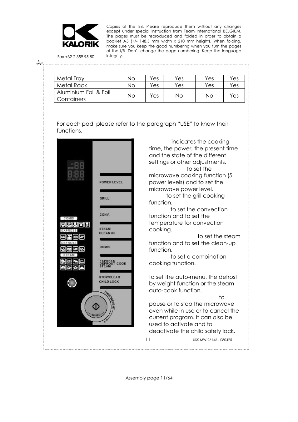 Kalorik USK MW 26146 User Manual | Page 11 / 64