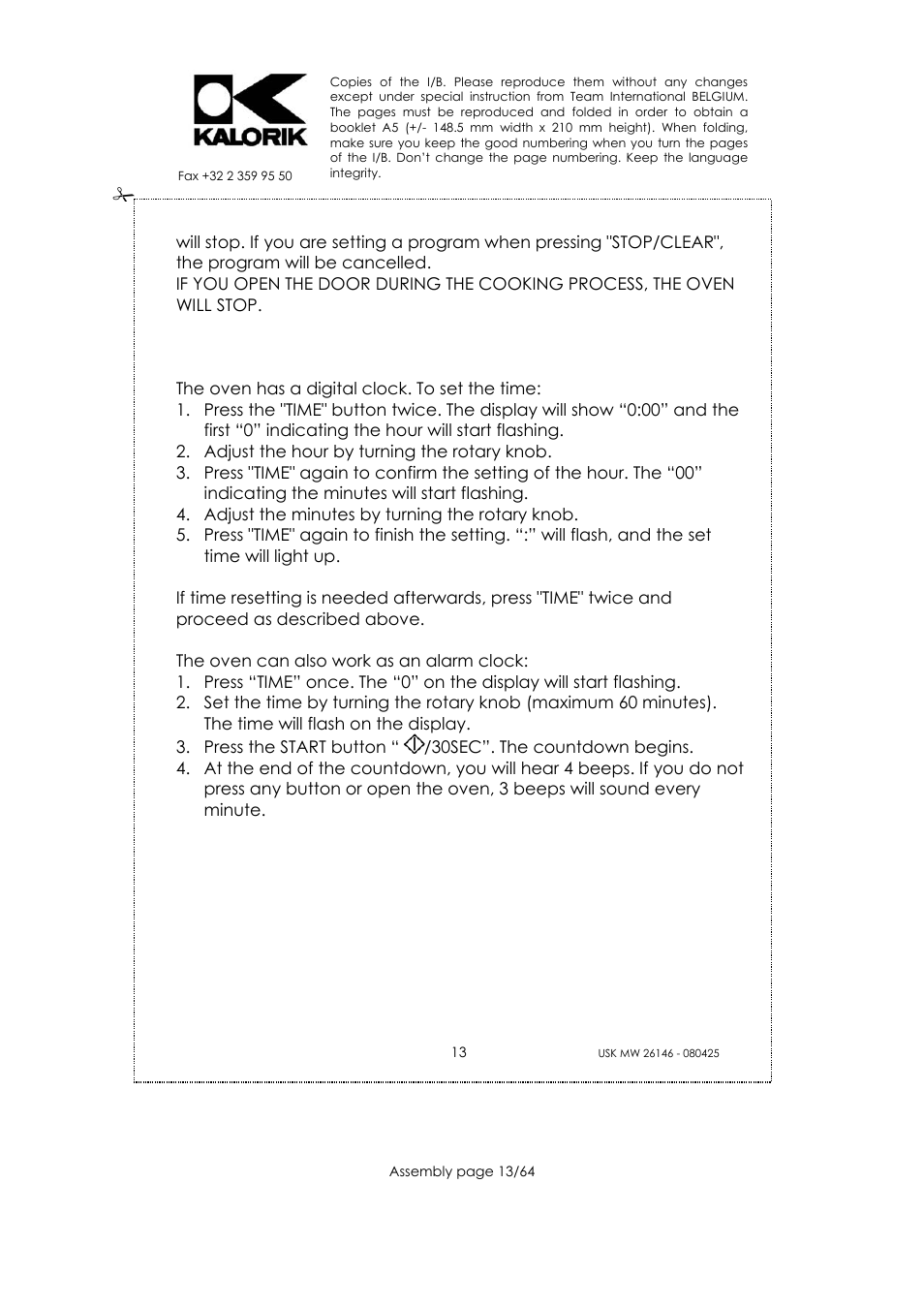 Kalorik USK MW 26146 User Manual | Page 13 / 64