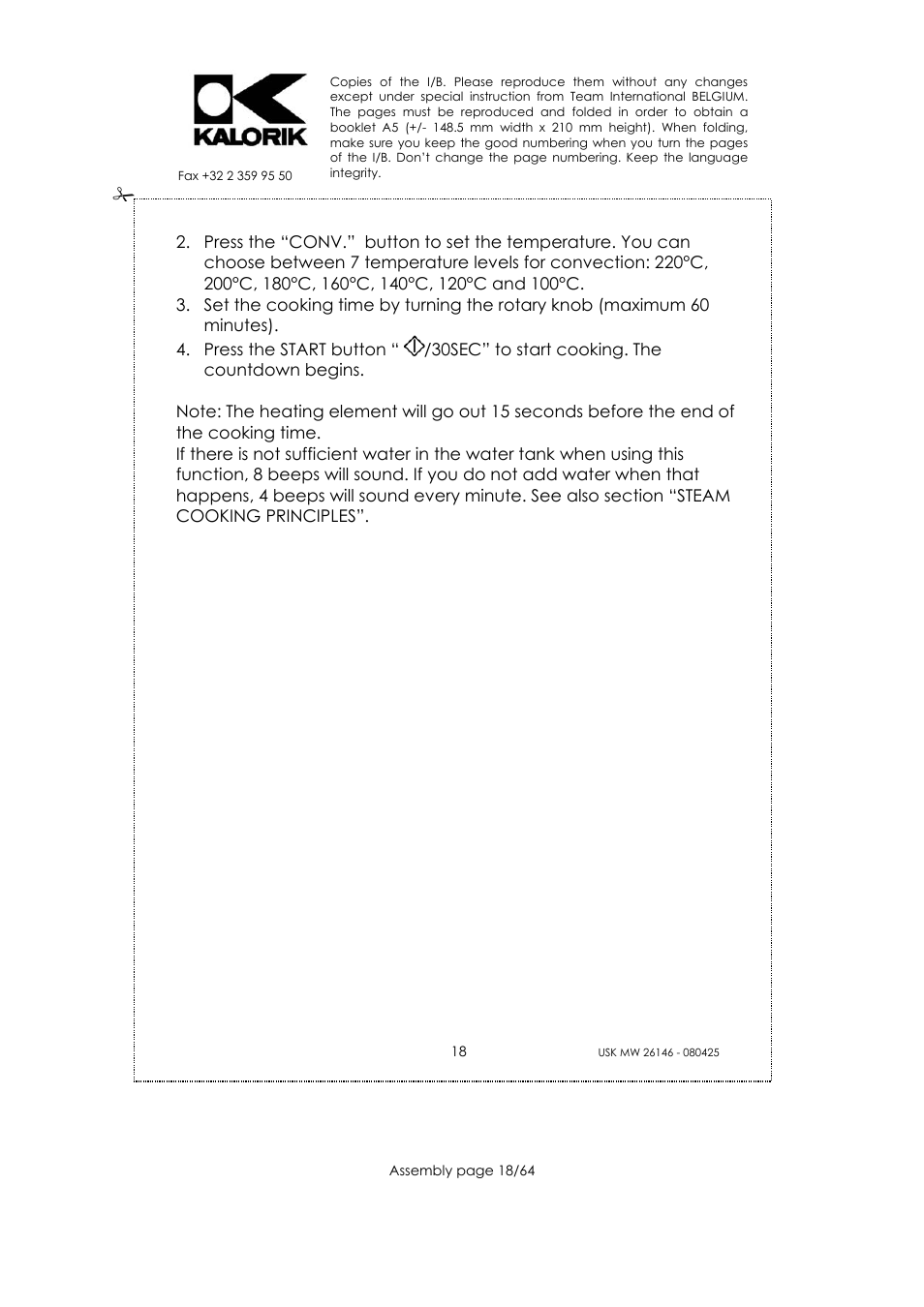 Kalorik USK MW 26146 User Manual | Page 18 / 64