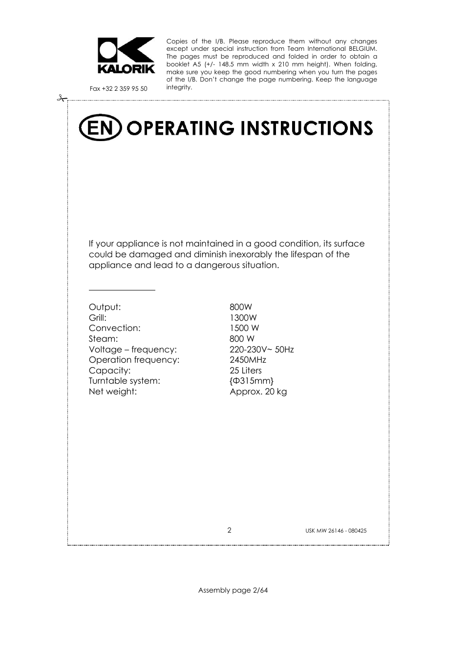 Important safeguards | Kalorik USK MW 26146 User Manual | Page 2 / 64