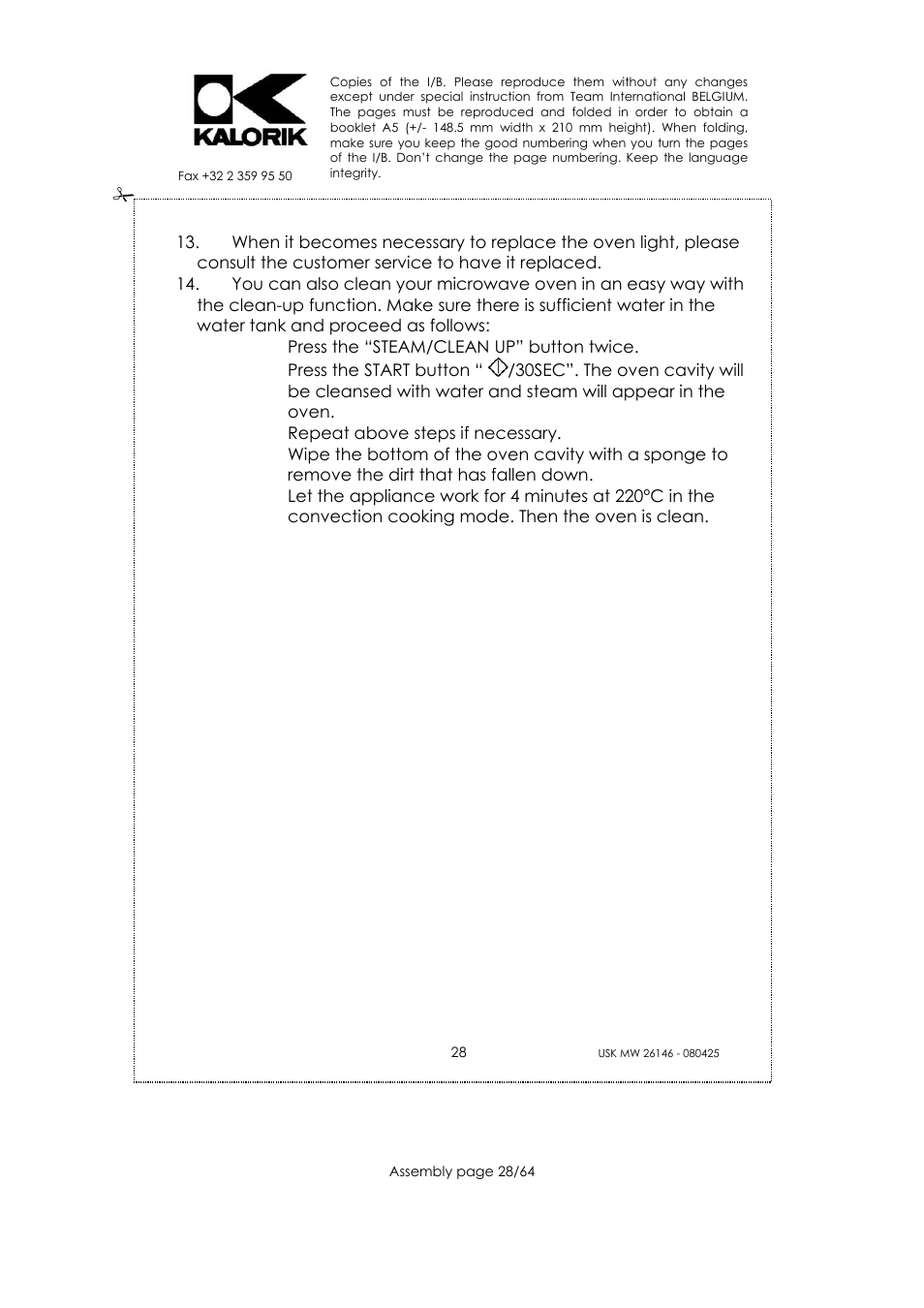 Kalorik USK MW 26146 User Manual | Page 28 / 64