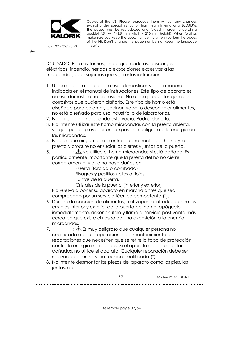 Kalorik USK MW 26146 User Manual | Page 32 / 64