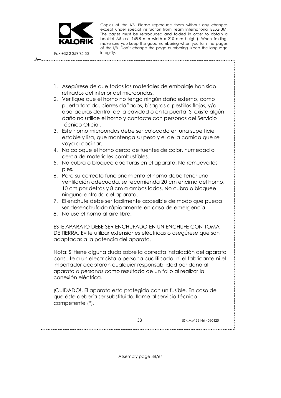 Kalorik USK MW 26146 User Manual | Page 38 / 64