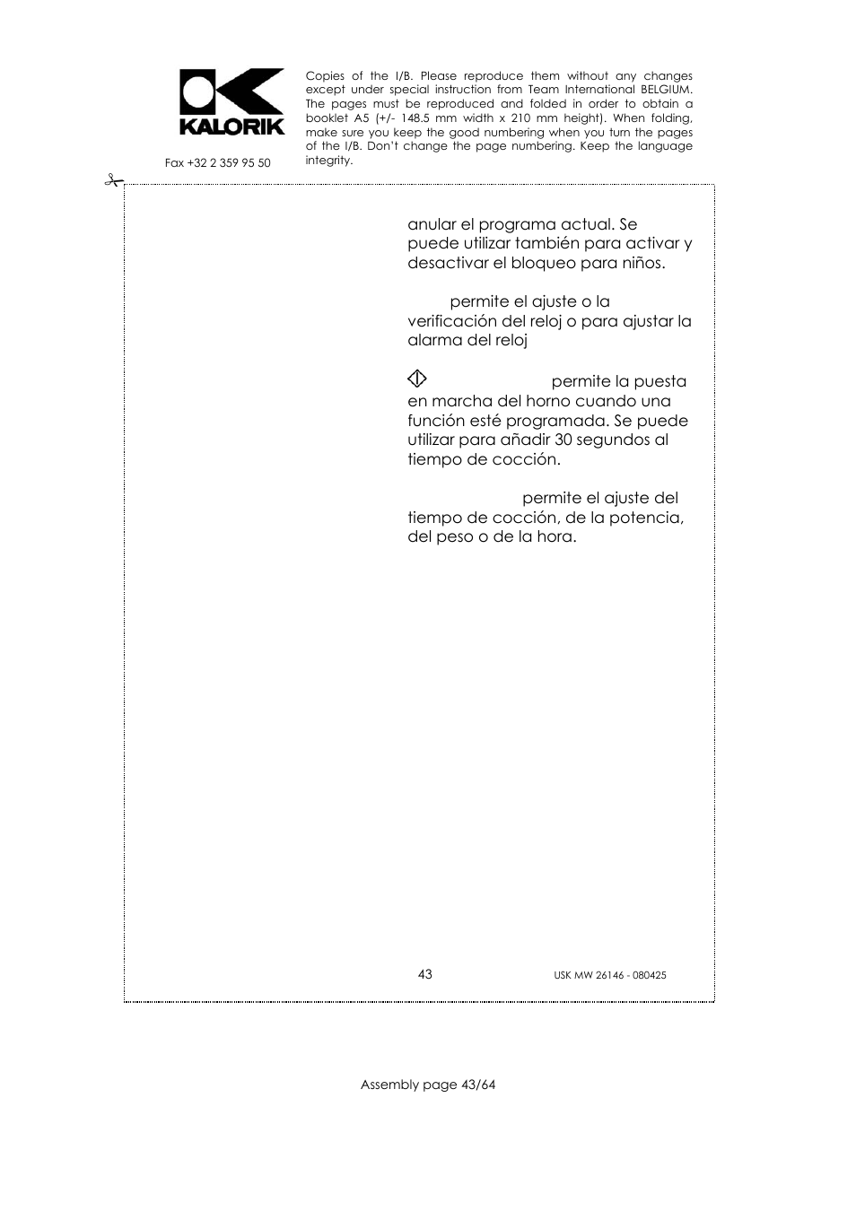 Kalorik USK MW 26146 User Manual | Page 43 / 64