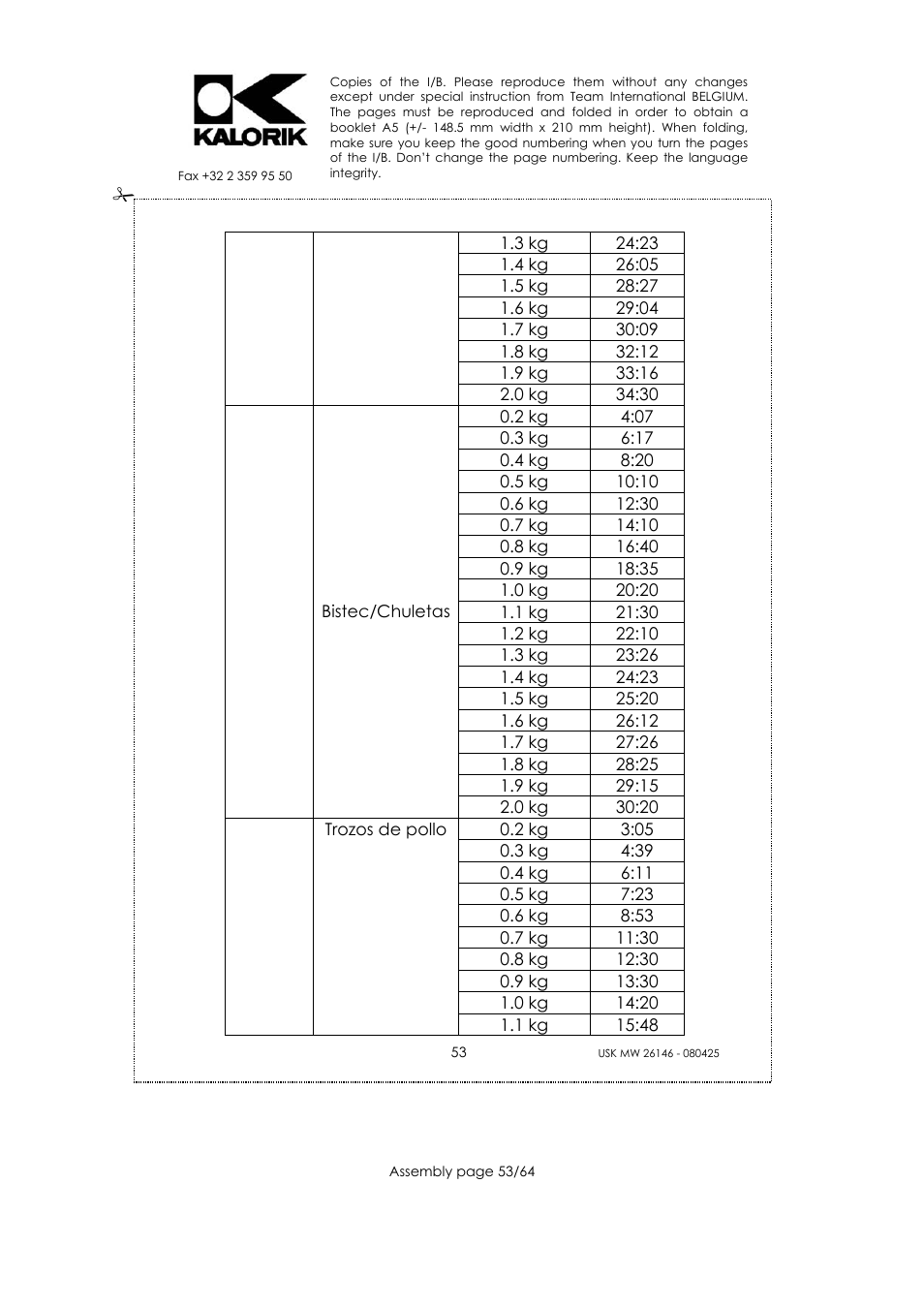 Kalorik USK MW 26146 User Manual | Page 53 / 64