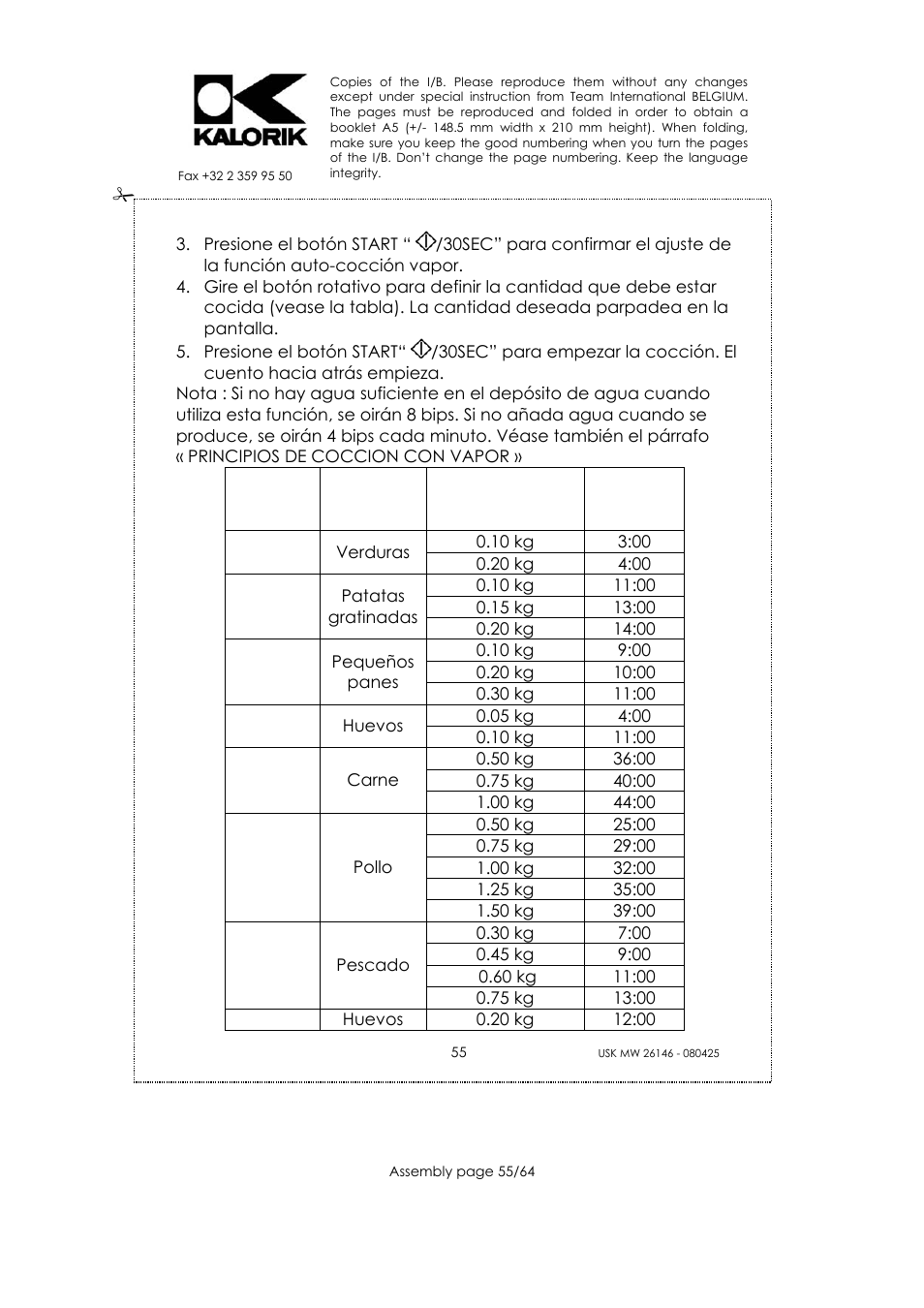 Kalorik USK MW 26146 User Manual | Page 55 / 64