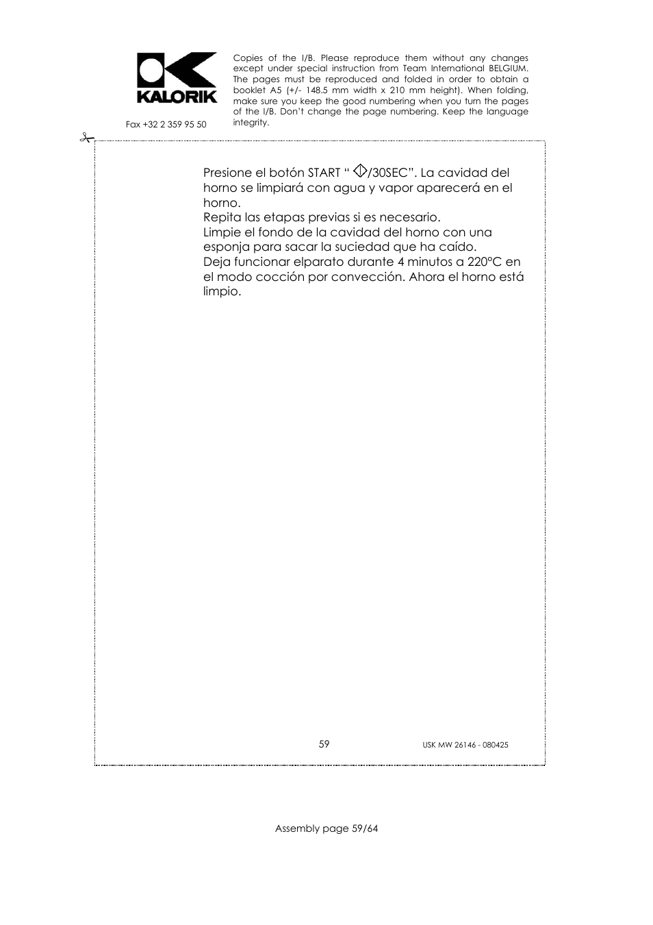 Kalorik USK MW 26146 User Manual | Page 59 / 64