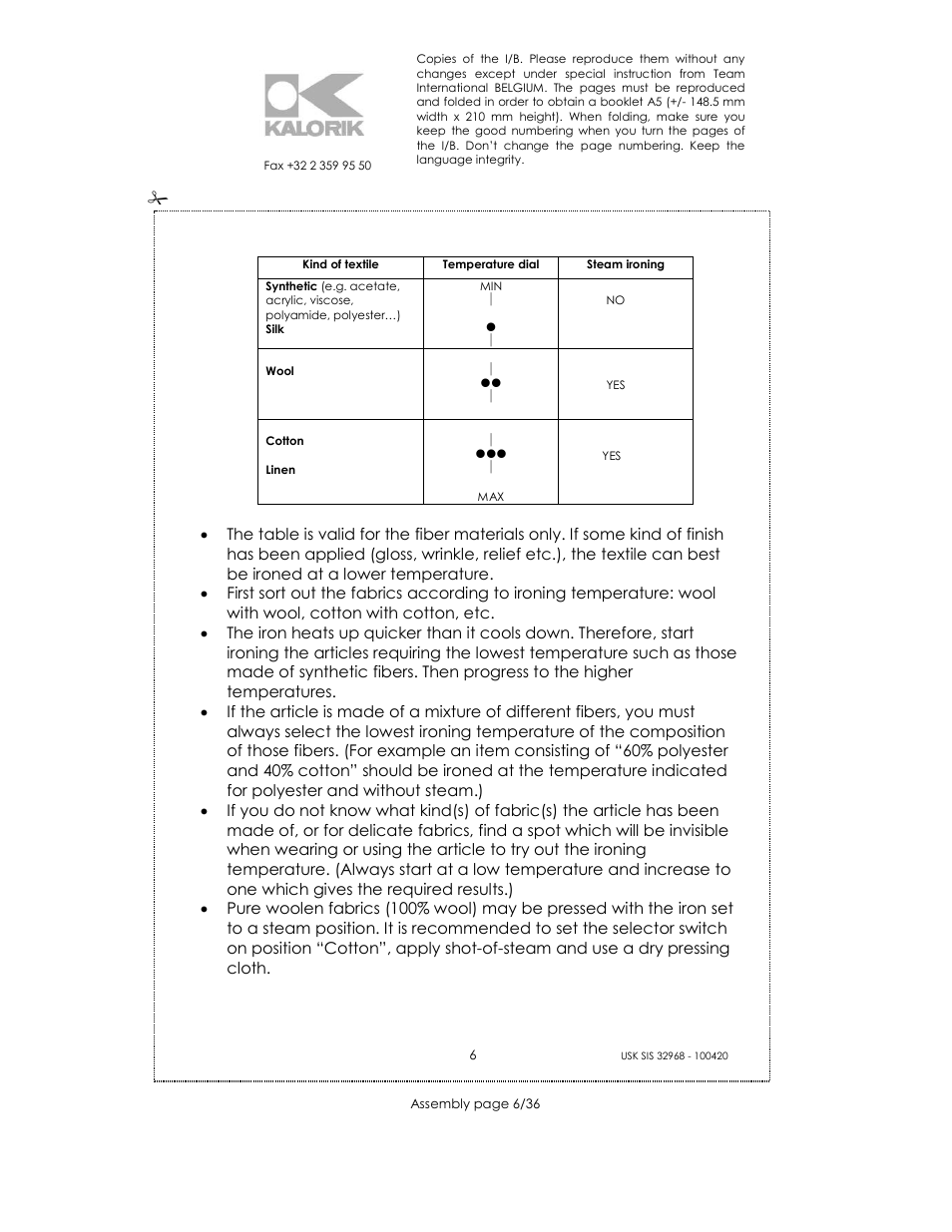 Kalorik SIS 32968 User Manual | Page 6 / 36