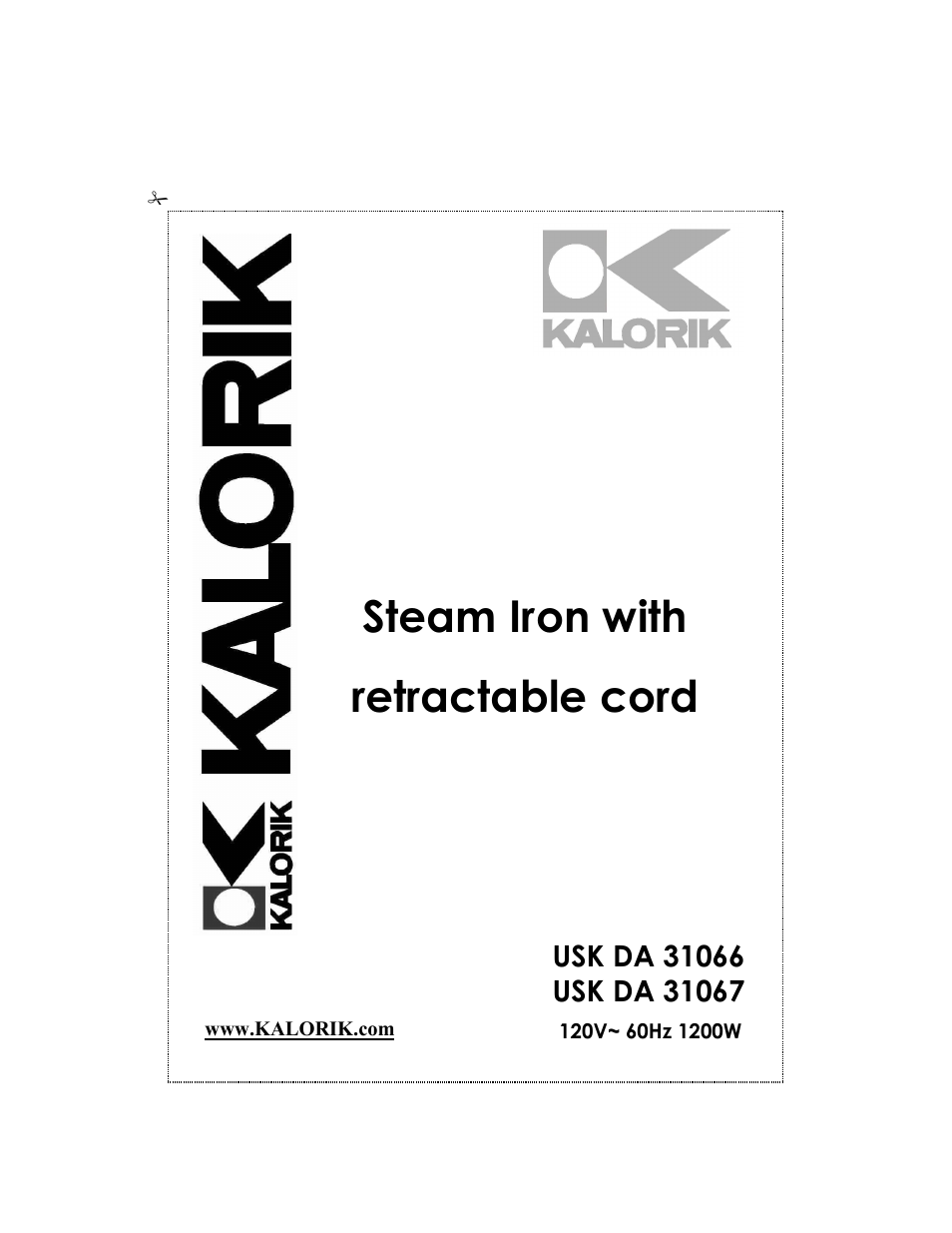 Kalorik USK DA 31066 User Manual | 16 pages