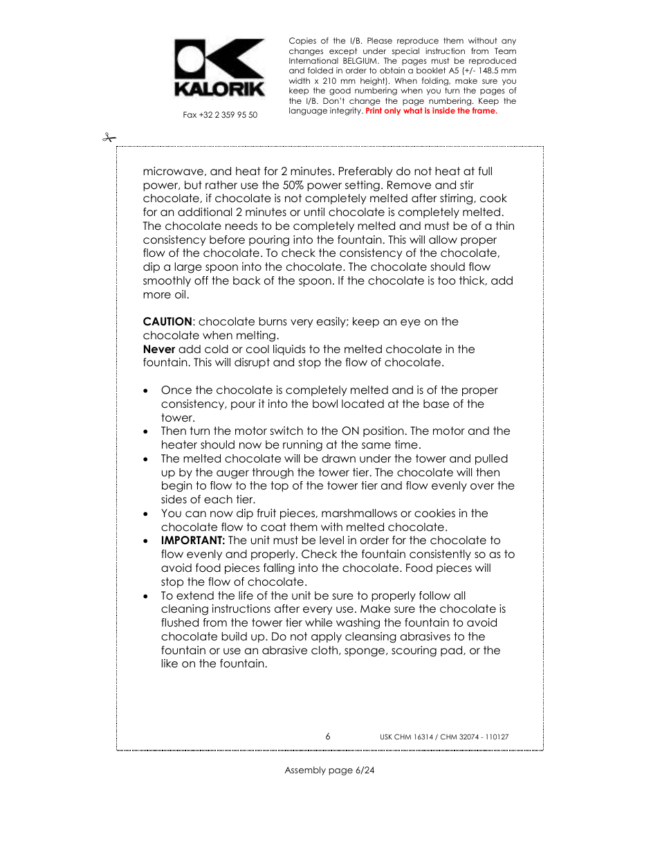 Kalorik CHM 32074 User Manual | Page 6 / 24