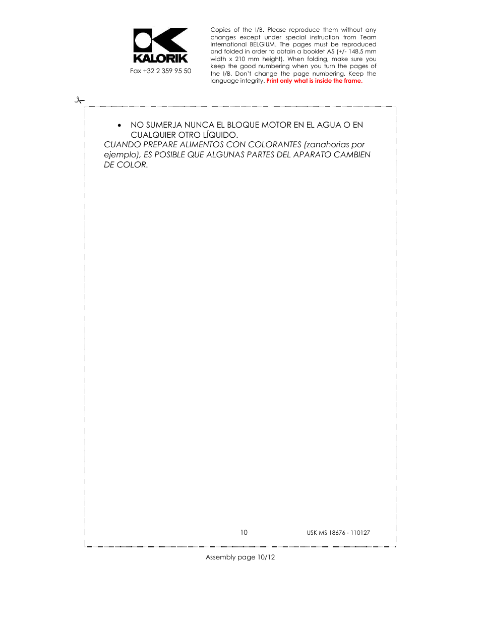 Kalorik USK MS 18676 User Manual | Page 10 / 12