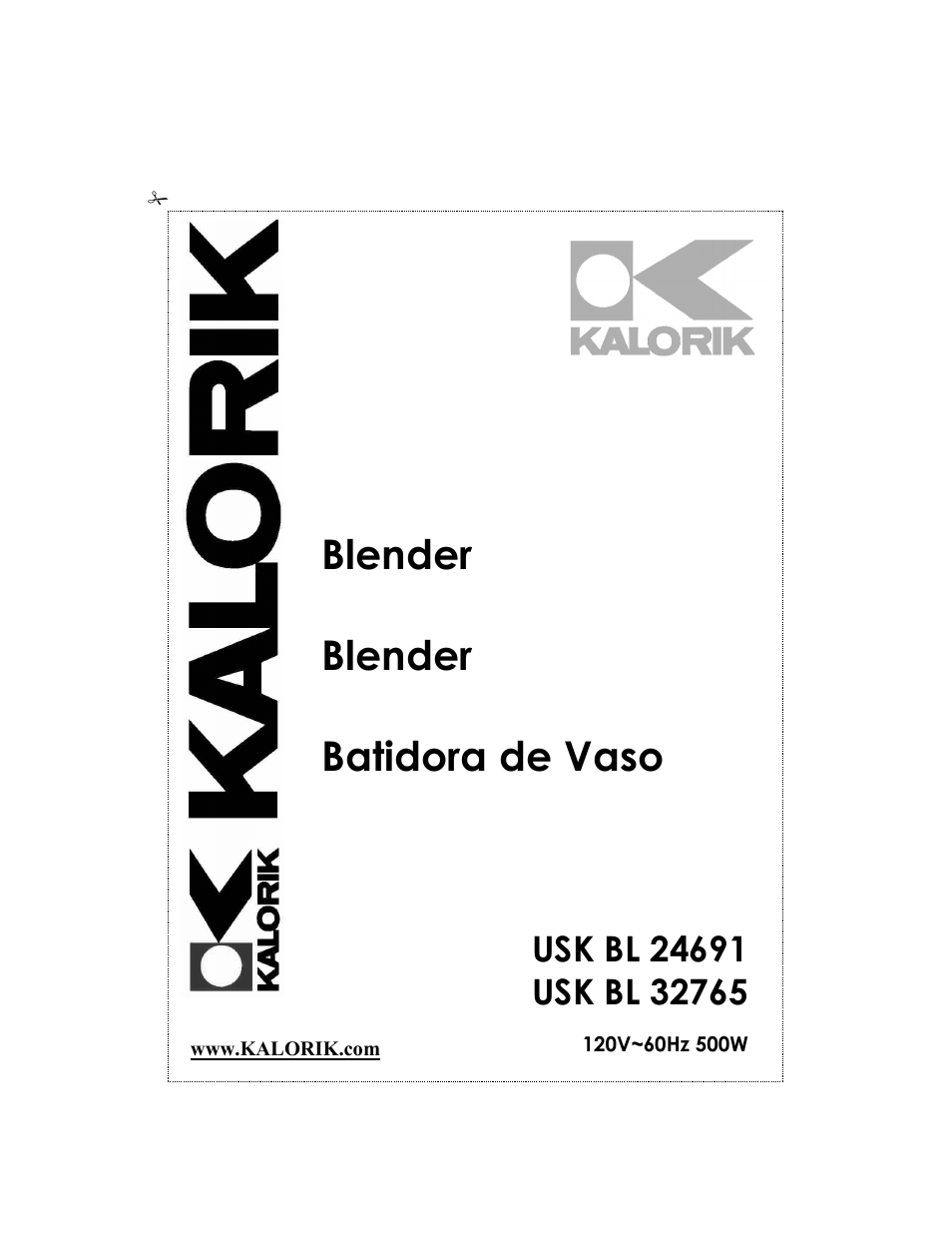Kalorik USK BL 24691 User Manual | 24 pages