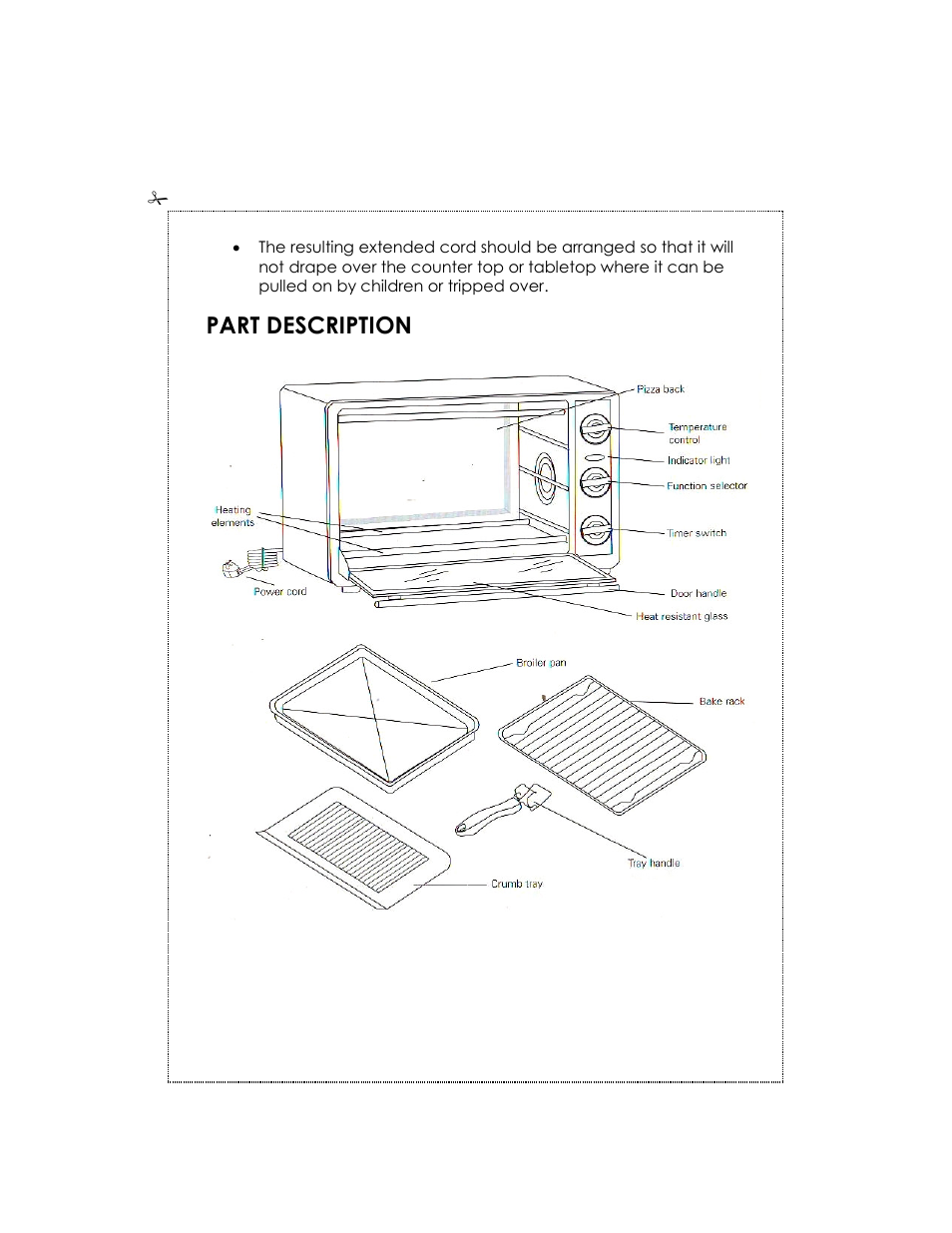 Part description | Kalorik USK OV 32091 User Manual | Page 4 / 12