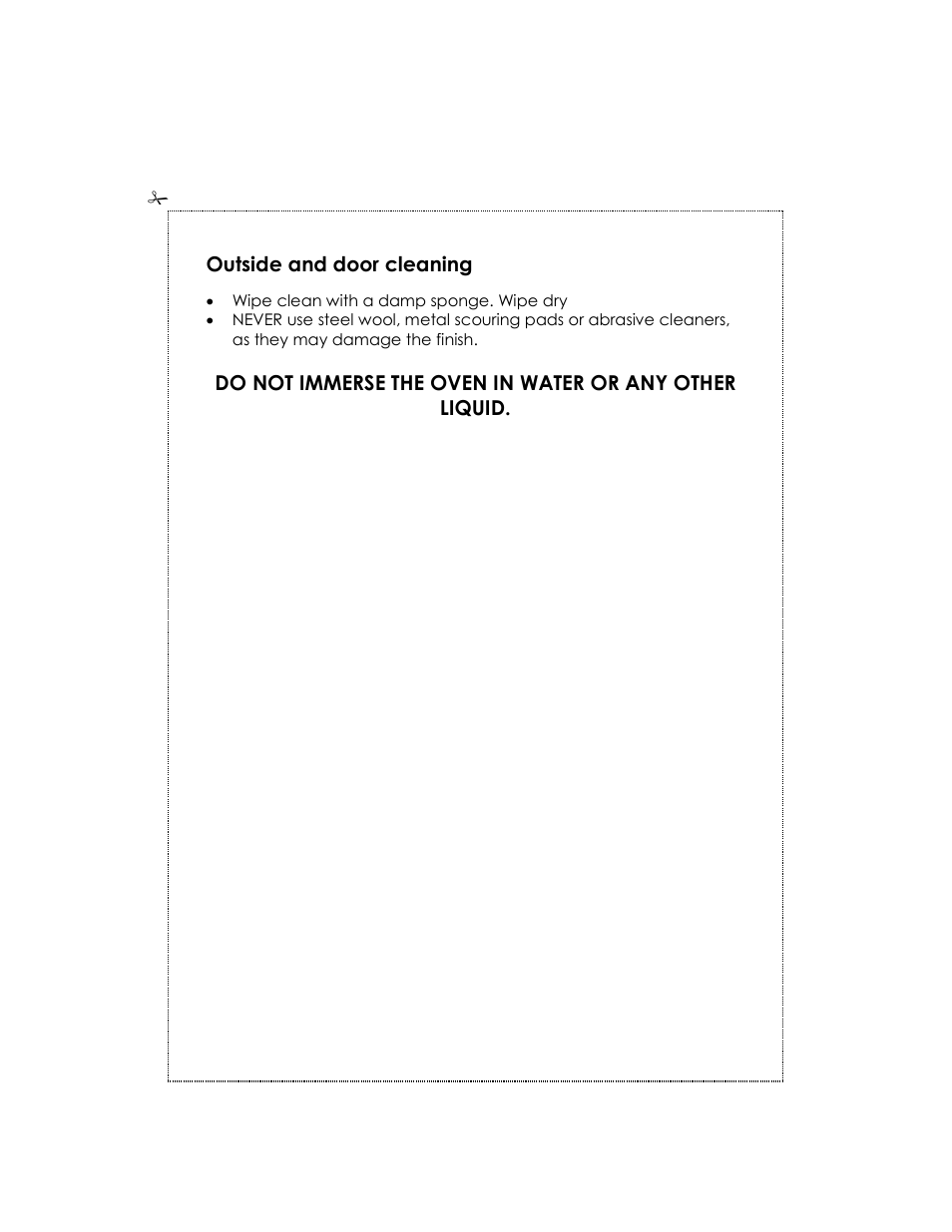 Outside and door cleaning | Kalorik USK OV 32091 User Manual | Page 9 / 12