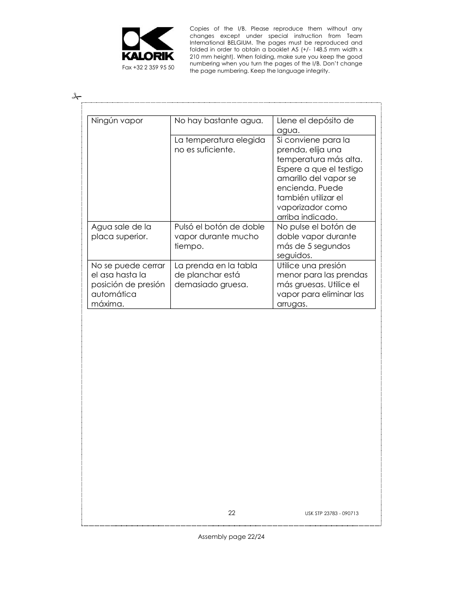 Kalorik USK STP 23783 User Manual | Page 22 / 24