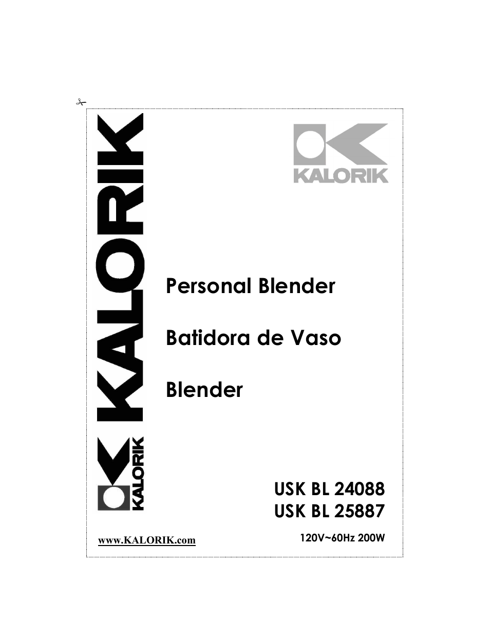 Kalorik USK BL 24088 User Manual | 24 pages