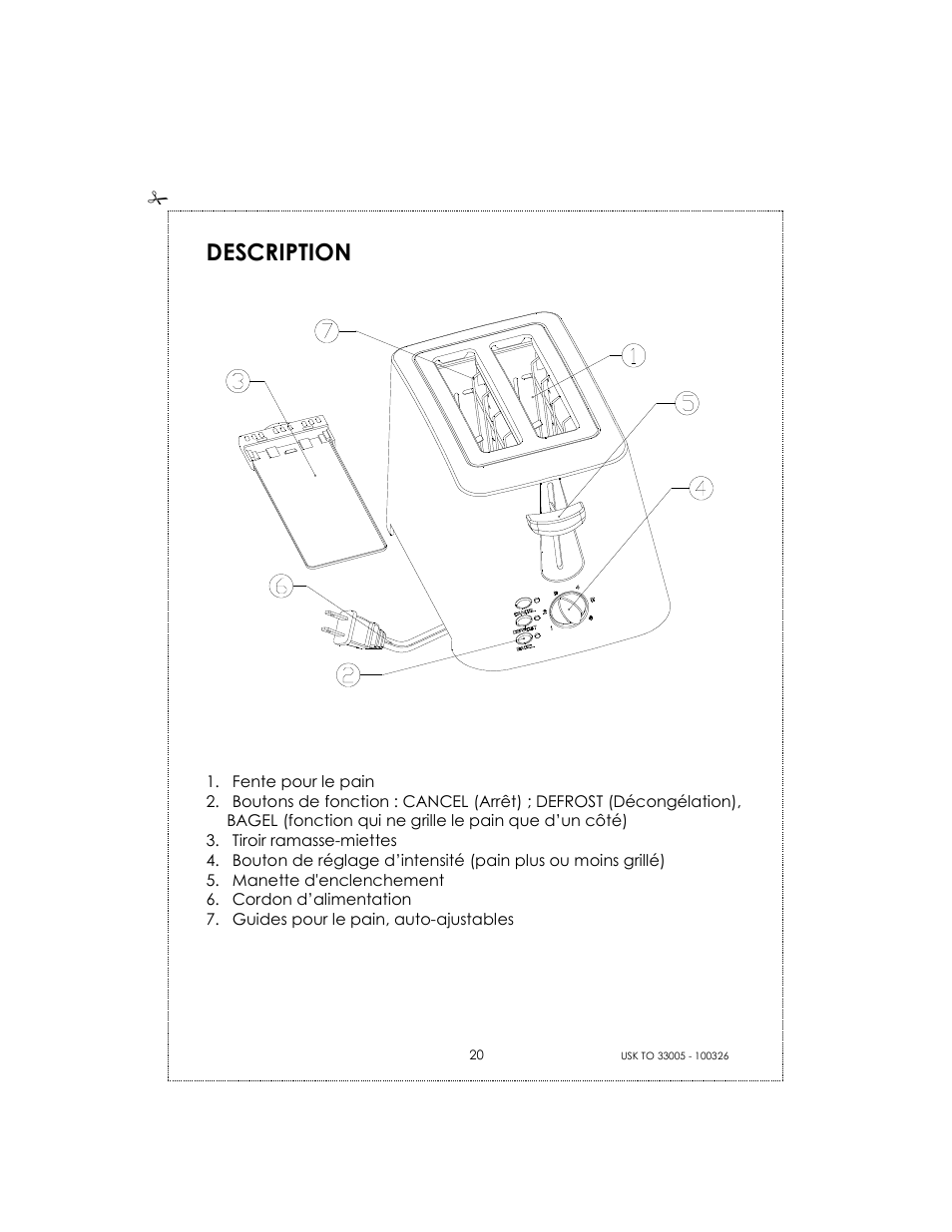 Description | Kalorik 33005 User Manual | Page 20 / 24