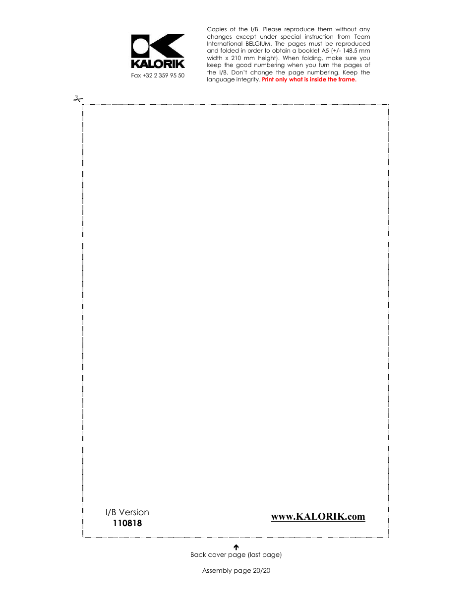 Kalorik USK WCL 20629 User Manual | Page 20 / 20