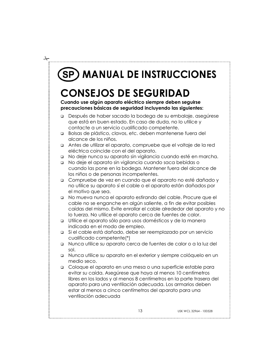 Consejos de seguridad | Kalorik BODEGA USK WCL 32964 User Manual | Page 13 / 24