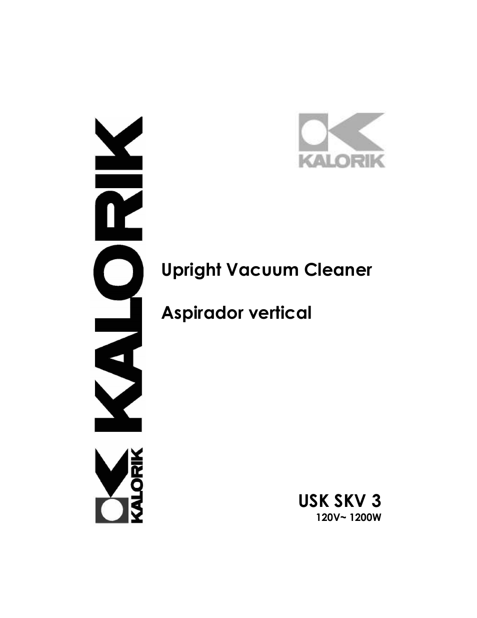 Kalorik USK SKV 3 User Manual | 9 pages