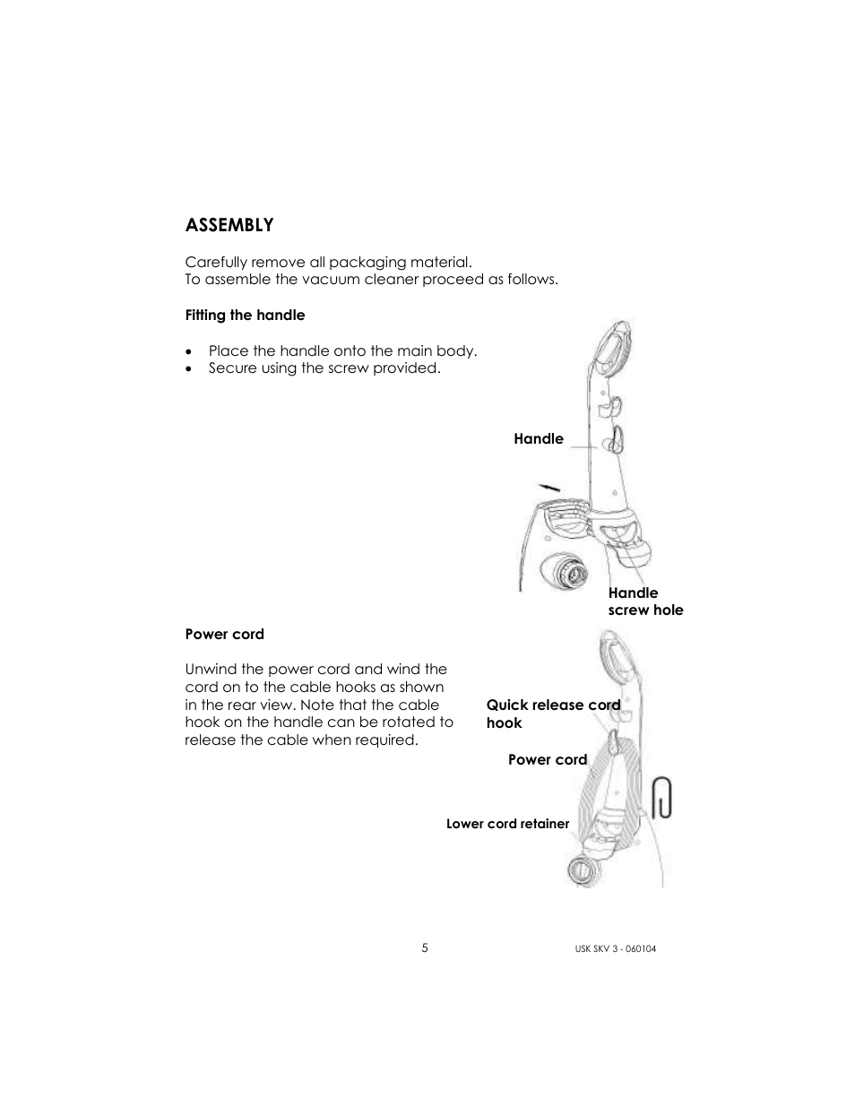 Assembly | Kalorik USK SKV 3 User Manual | Page 5 / 9