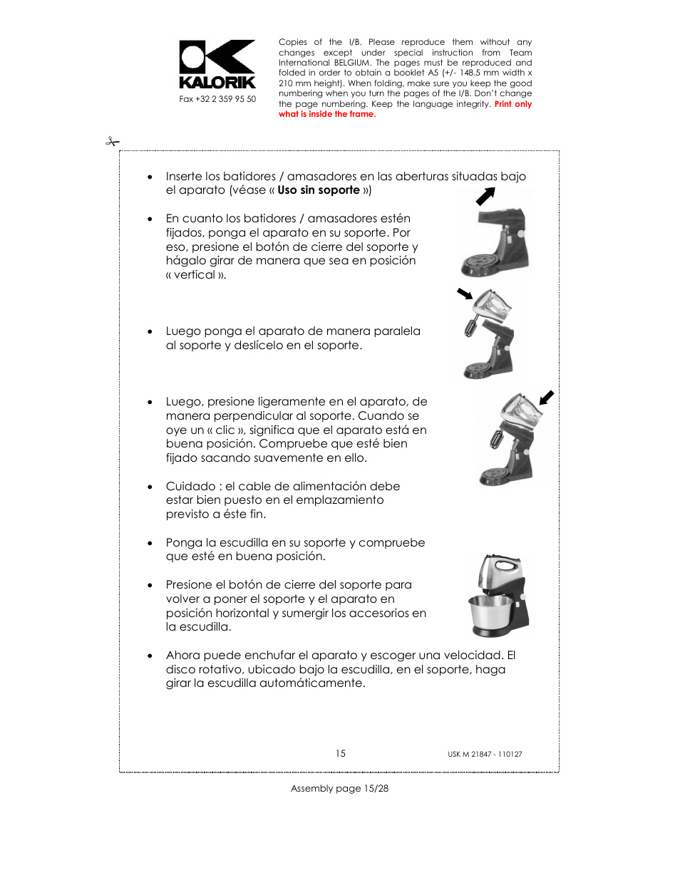 Kalorik USK M 21847 User Manual | Page 15 / 28