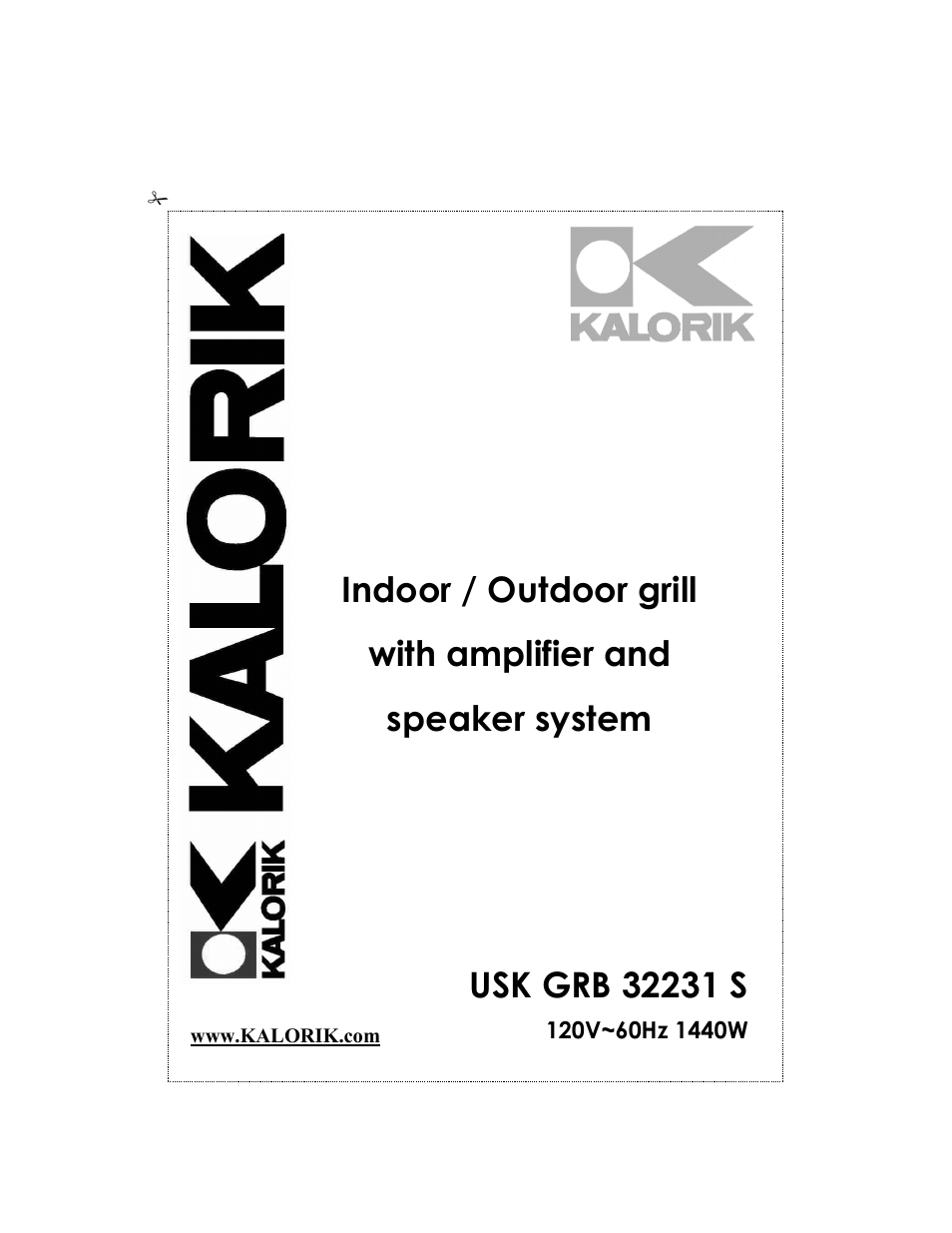 Kalorik USK GRB 32231 S User Manual | 20 pages